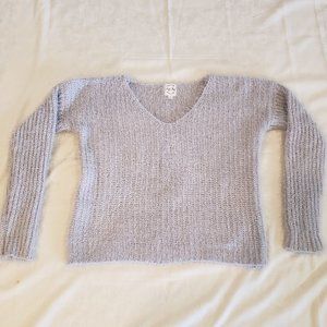 Hippie Rose Lilac V-Neck Sweater Large